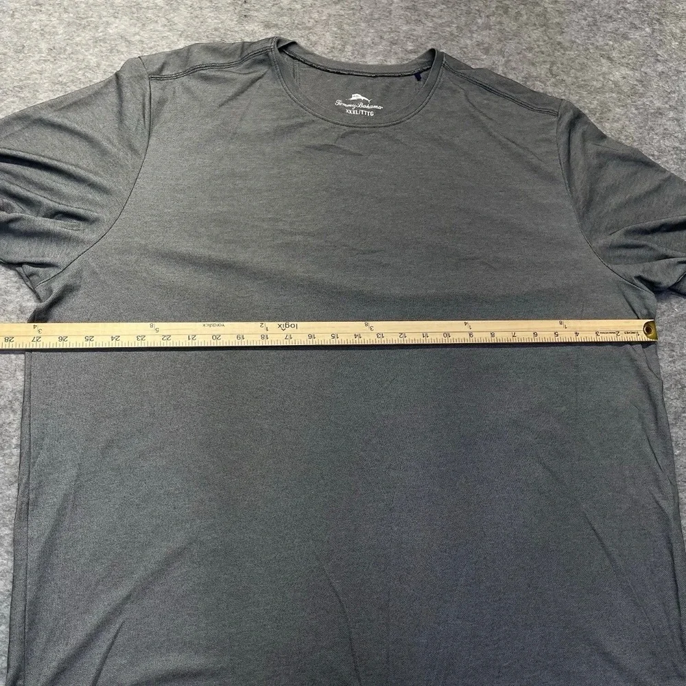 Tommy Bahama T-Shirt Mens XXXL Short Sleeve Breathable Poly Blend Grey Solid
